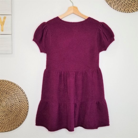 Love Rocks Button Down Knit Babydoll Sweater Cardigan Short Sleeve - Picture 5 of 10